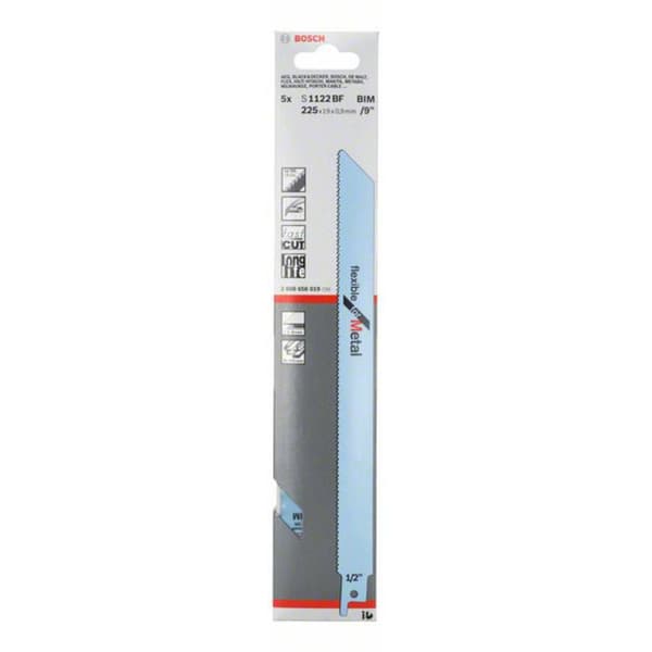 Bosch Accessories 2608656019 Tigersågblad s 1122 BF Sågblad, längd 225 mm 5 st