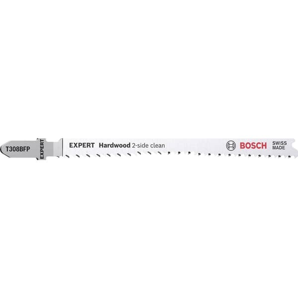 Bosch Accessories 2608900547 EXPERT ‘Hardwood 2-side clean’ T 308 BFP sticksågblad, 3 stycken 3 st