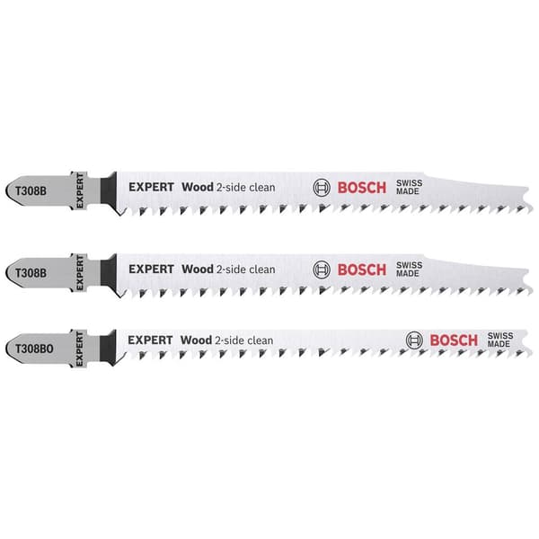 Bosch Accessories 2608900559 EXPERT ‘Wood 2-side clean’ sticksågbladset, 3-delars, T308B/bo 3 st