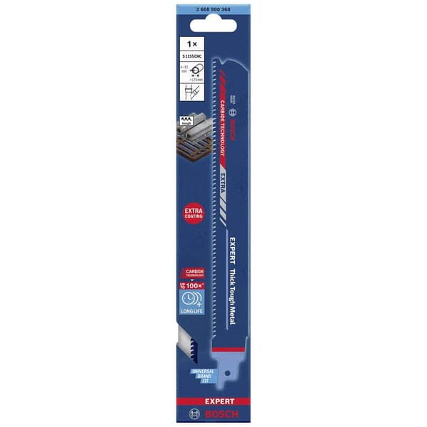 Bosch Accessories 2608900368 EXPERT ‘Thick Tough Metal’ s 1155 CHC sabelsågblad, 1 st. Sågblad, längd 225 mm 1 st