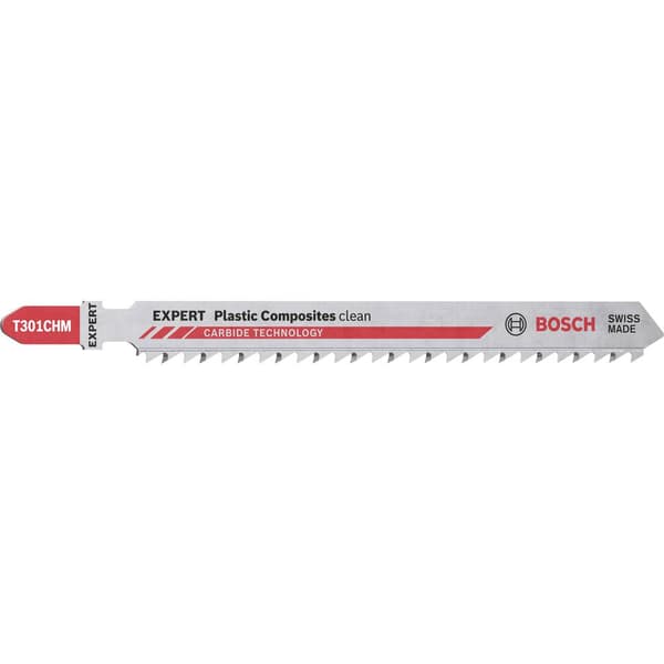 Bosch Accessories 2608900566 EXPERT ‘Plastic Composites Clean’ T 301 CHM sticksågblad, 3 st. 3 st