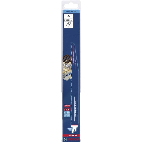 Bosch Accessories 2608900395 EXPERT ‘Multi material’ s 1256 XHM sabelsågblad, 10 st Sågblad, längd 300 mm 10 st