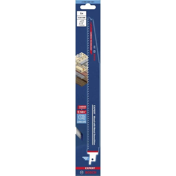 Bosch Accessories 2608900401 EXPERT ‘Wood with Metal Demolition’ s 1267 XHM sabelsågblad, 1 st. Sågblad, längd 300 mm 1