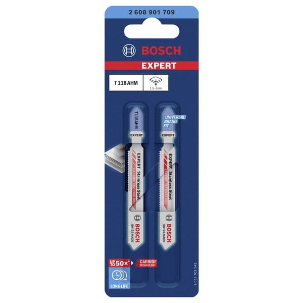 Bosch Accessories 2608901709 EXPERT ”STAINLESS STEEL” T 118 AHM BLAD 2 st