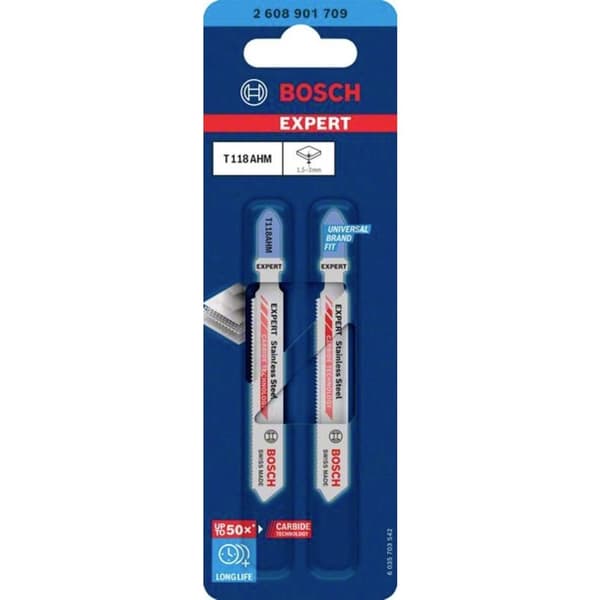 Bosch Accessories 2608901709 EXPERT ”STAINLESS STEEL” T 118 AHM BLAD 2 st