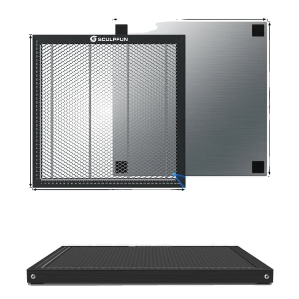 Laser Skæring Honningkagebord, 400x400mm Arbejdsområde, Højstyrke Stål,400x400mm