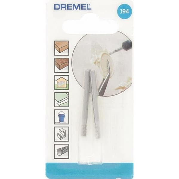 DREMEL Mycket av två höghastighetsstålskärare 194
