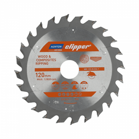 NORTON RUNDSAV 355 mm x 30 mm x 80z TRÆ OG KOMPOSITTER ATB (3,2 / 2,4)
