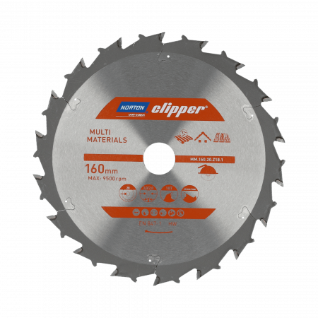 NORTON CIRKELSAV 160 mm x 20 mm x 16z MULTI MATERIALERNEMNING (3.0/2.0)