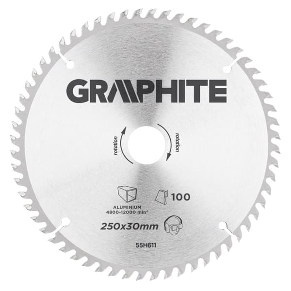 Savklinge, Widia, 250 x 30 mm, 100 tænder, til aluminium