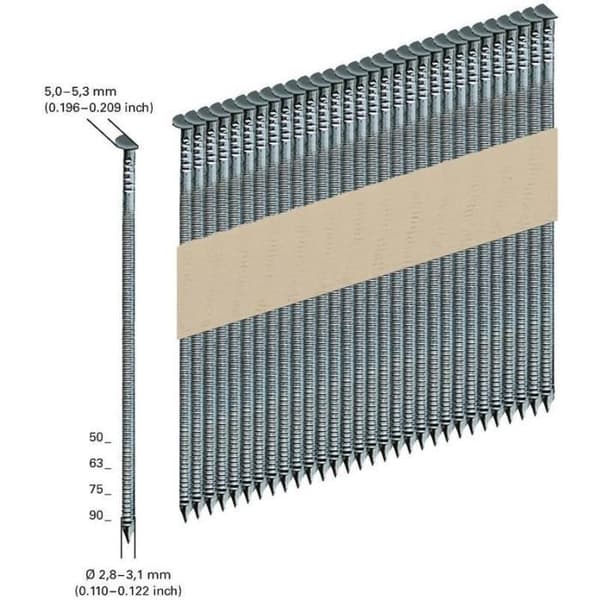 Spikar - METABO - D34° fixerade på papper 2,8 x 75 mm klass 2 - Spiktillbehör