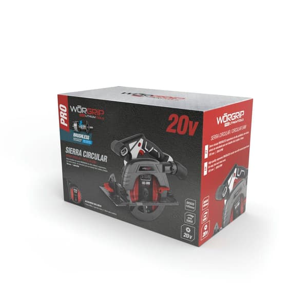 Worgrip Borstlös Cirkelsåg Utan Batteri 20v