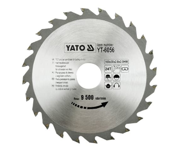 YATO WIDI CIRKELSÅG 160x30mm 24-TAND 6056