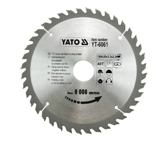 YATO WIDI CIRKELSÅG 184x30mm 40-TAND 6061