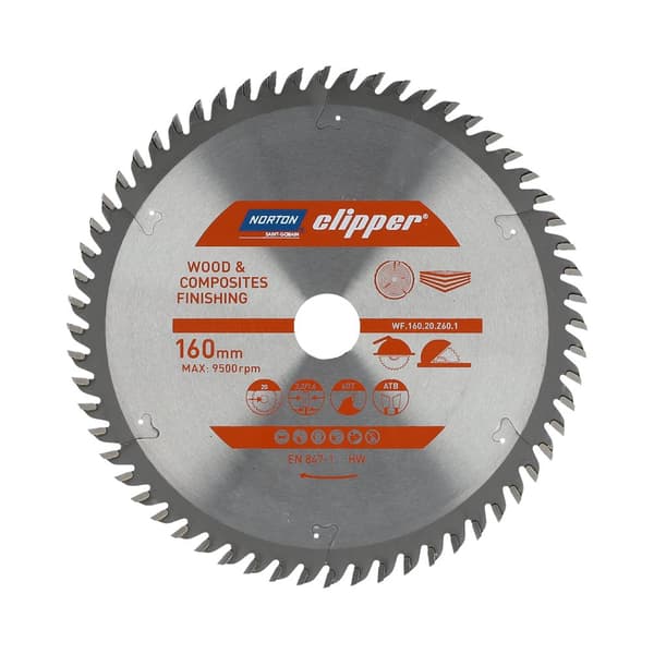 NORTON CIRKELSÅG 160 mm x 20 mm x 60z TRÄ OCH KOMPOSIT ATB (2,2 / 1,6)