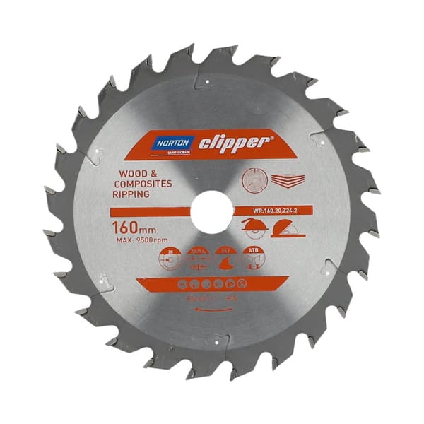 NORTON CIRKELSÅG 160 mm x 20 mm x 24z TRÄ OCH KOMPOSIT ATB (2,6 / 1,6)