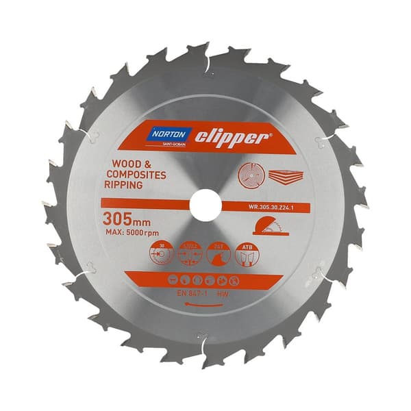 NORTON RUNDSAV 305 mm x 30 mm x 24z TRÆ OG KOMPOSITTER ATB (3,2 / 2,2)