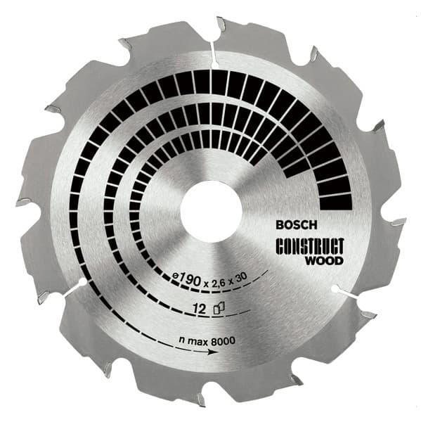 BOSCH CONSTRUT TRÆ RUNDSAV 190x2,6x30x12z