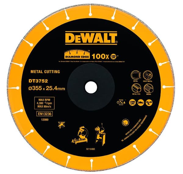 DEWALT EXTREME DIAMANTKLINGER TIL METAL 355 x 25,4 mm