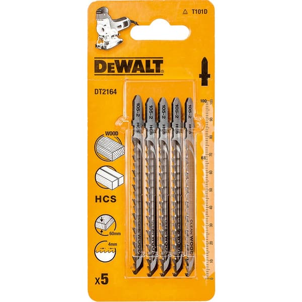 DEWALT STIKSAVBLAD 100x4mm T101D TRÆ / 5 stk.