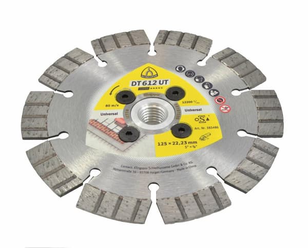 KLINGSPOR SEGMENTERAD DIAMANTKLAVA 125mm x 2,4mm x 22,2mm DT612UT MED OFFSET / FÖR SKÄRNING