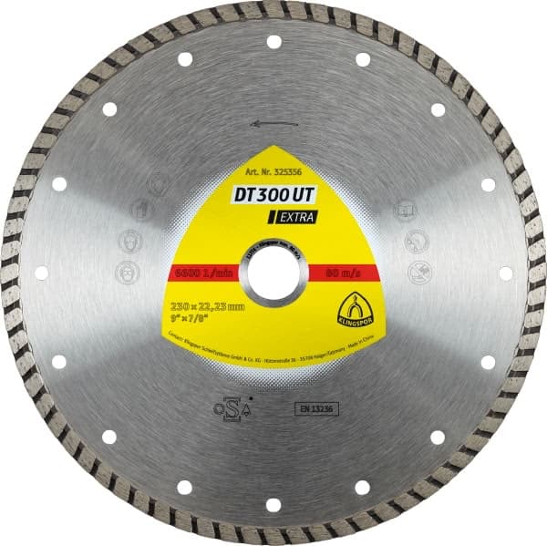 KLINGSPOR TURBO DIAMANT KLINGER 125 mm x 1,9 mm x 22,2 mm EKSTRA DT300UT, BETON