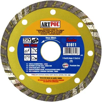 TIMANTTILEVY 230 x 22,2 mm TURBO /AR