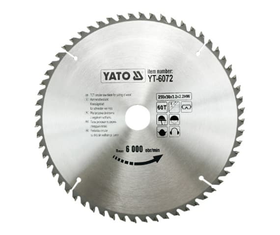 YATO WIDI RUNDSAV 250x30mm 60-TAND 6072