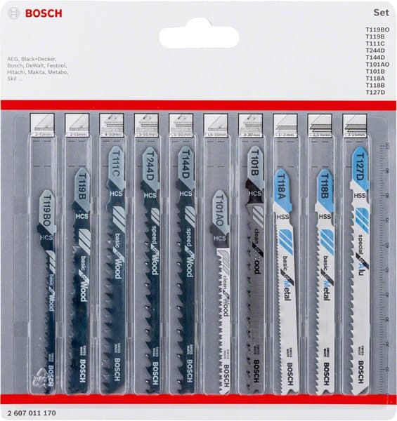 BOSCH BRZE.T TRÆ/METALSÆT 10 stk
