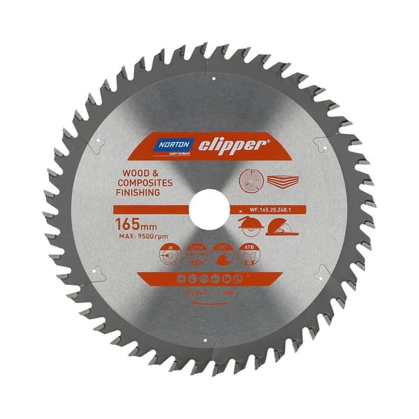 NORTON CIRKELSÅG 165 mm x 20 mm x 48z TRÄ OCH KOMPOSIT ATB (2,6 / 1,6)