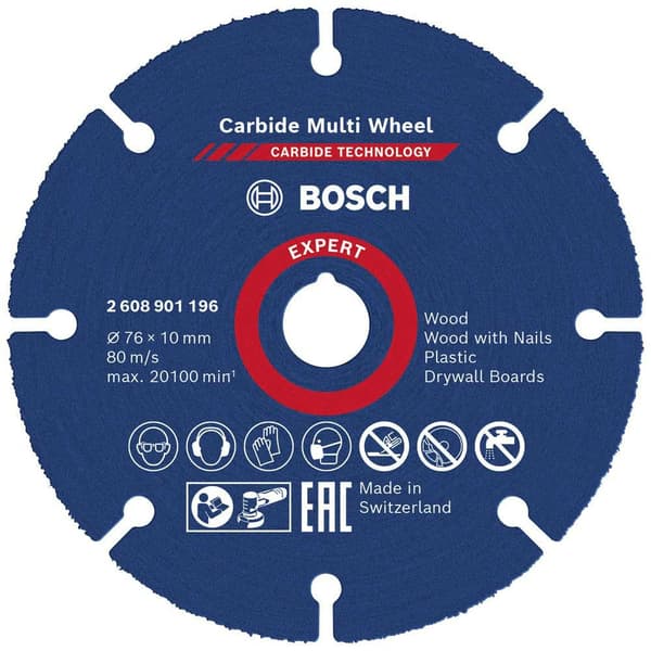 BOSCH UNIVERSAL DISC 76mm TRÆ, PLAST, GIPSEKSPERT CMW