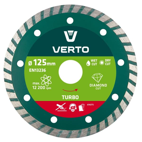 Diamantskive 125 x 22,2 mm, turbo