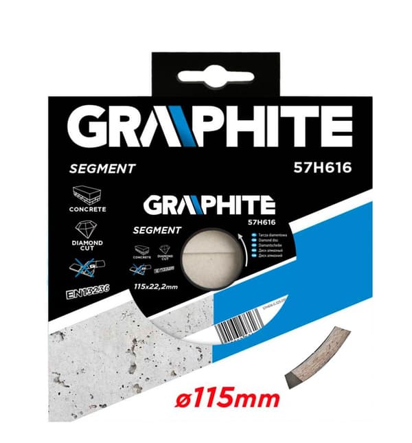 Diamantklinge 115 x 22,2 mm, segmenteret