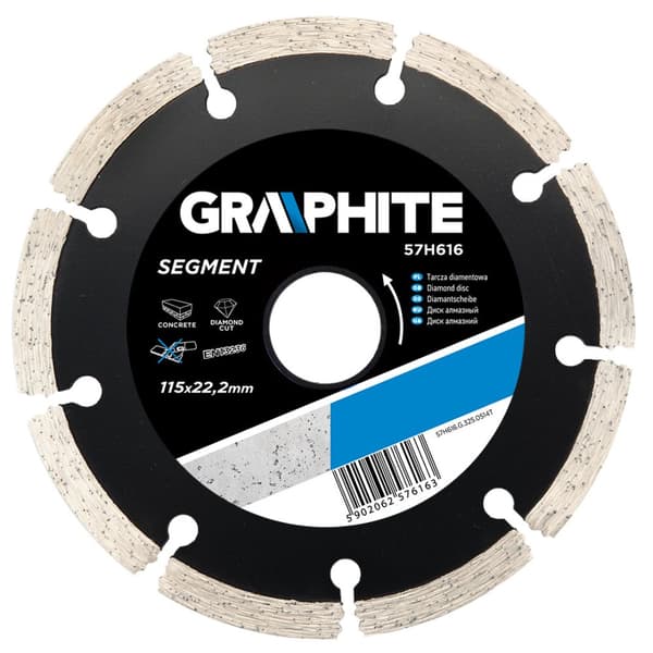Diamantklinge 115 x 22,2 mm, segmenteret