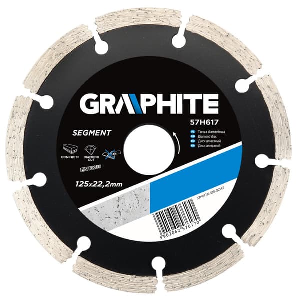 Diamantklinge 125 x 22,2 mm, segmenteret