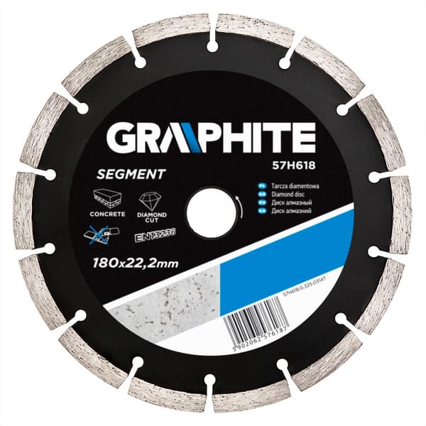 Diamantklinge 180 x 22,2 mm, segmenteret