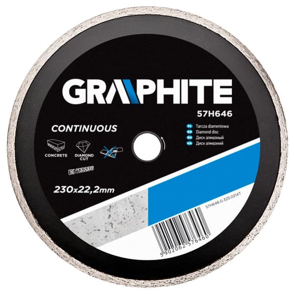 Diamantskive 230 x 22,2 mm, massiv