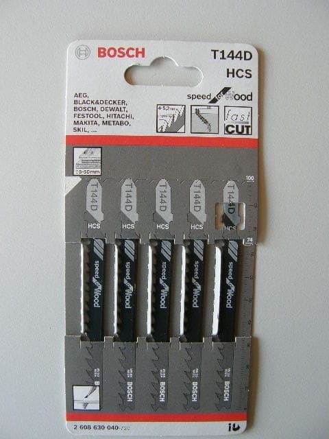 BOSCH PUSSSIGSÅGSBLAD 5 ST T144D TRÄ