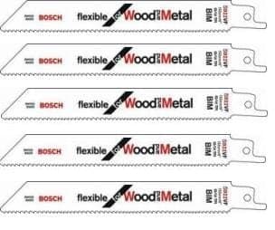 BOSCH SÅGBLAD FÖR BAGERSÅG TRÄ METALL S922VF 5 st