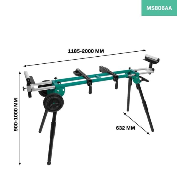VONROC Sågbord kap och geringssågar – mobilt - universellt | 150kg belastningskapacitet