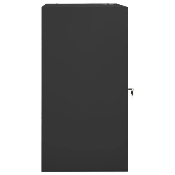 The Living Store Sadelskåp Antracit 53x53x105 cm stål - Sadelställ