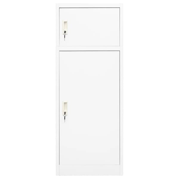 The Living Store sadelskab 53x53x140 cm stål hvid -  Sadelstativer