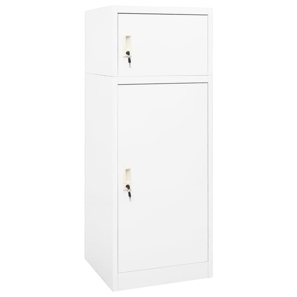 The Living Store sadelskab 53x53x140 cm stål hvid -  Sadelstativer