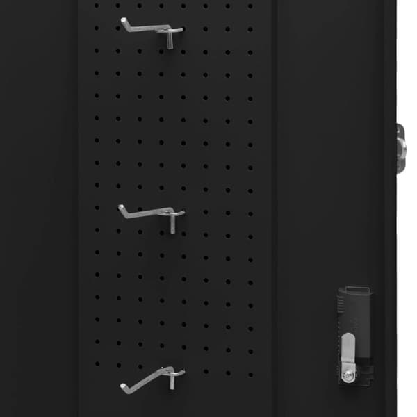 The Living Store sadelskab 53x53x140 cm stål sort -  Sadelstativer