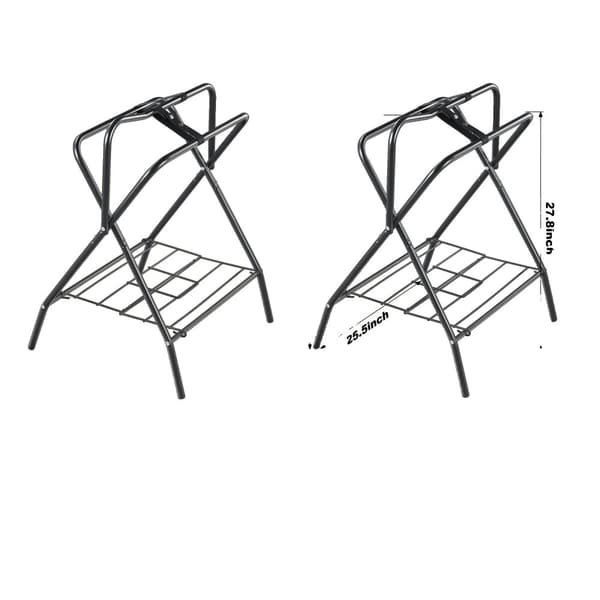Foldbar Sadelskab, Holdbart Kulstofstål, Kompakt Design,2 stykker