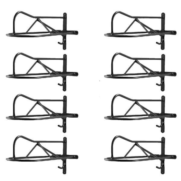 Hästsadelställ, Robust järnkonstruktion, Platsbesparande design, Matt svart finish