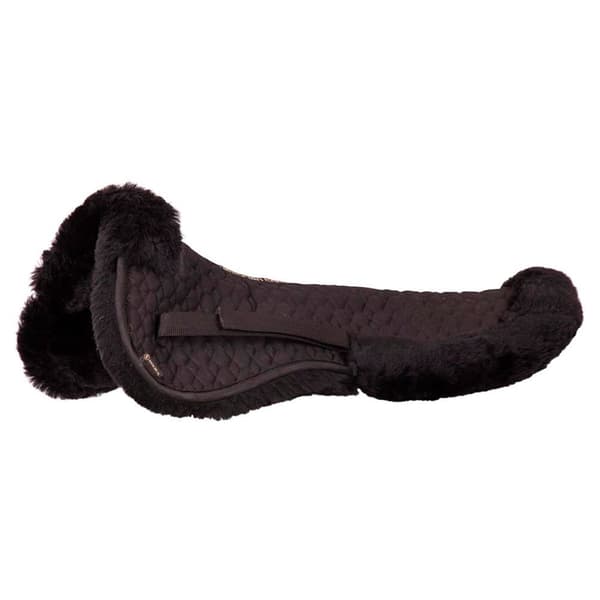 Br Halvpude Af Fåreskind Natural Sort Pony