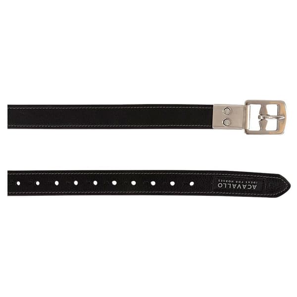 Acavallo Stigbøjle Læder Soft Sort 160 cm