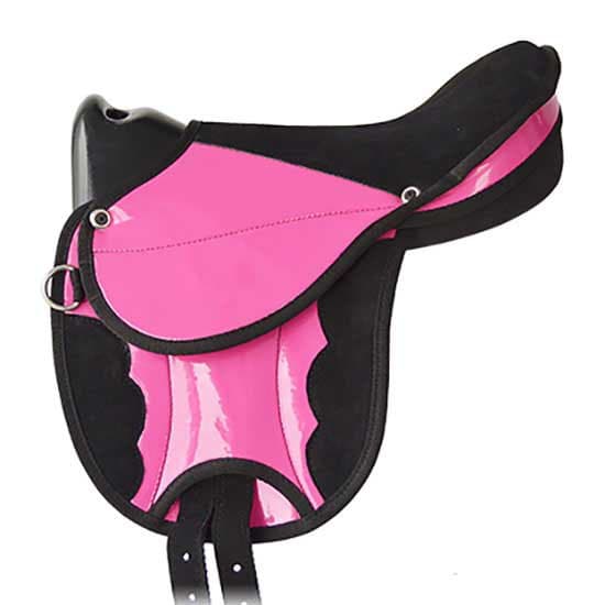 Lexhis Syntetisk Børn Girth+ations+stigrups English Saddle Shetty Sort,Rosa 12´´