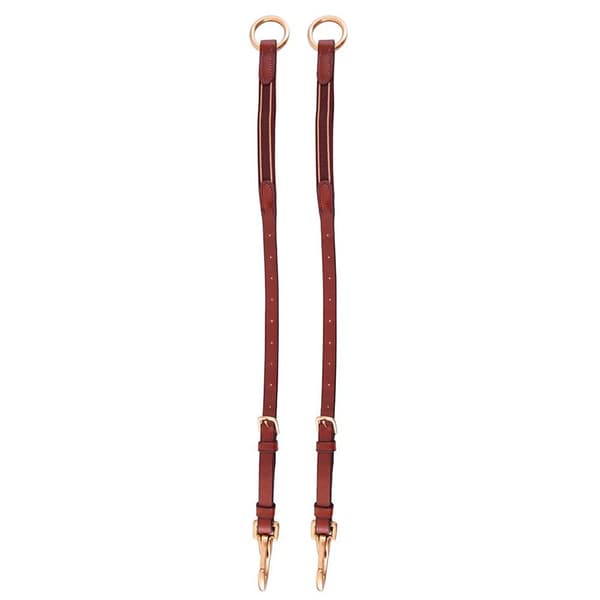 Br Gaffel Med Krog Og To Elastiske Stykker Martingale Brun Full